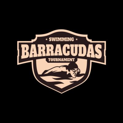 Barracudas Swimming Tournament logo template Thumbnail
