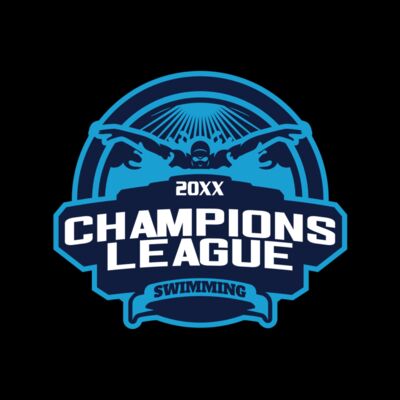 Champions League Swimming logo template Thumbnail